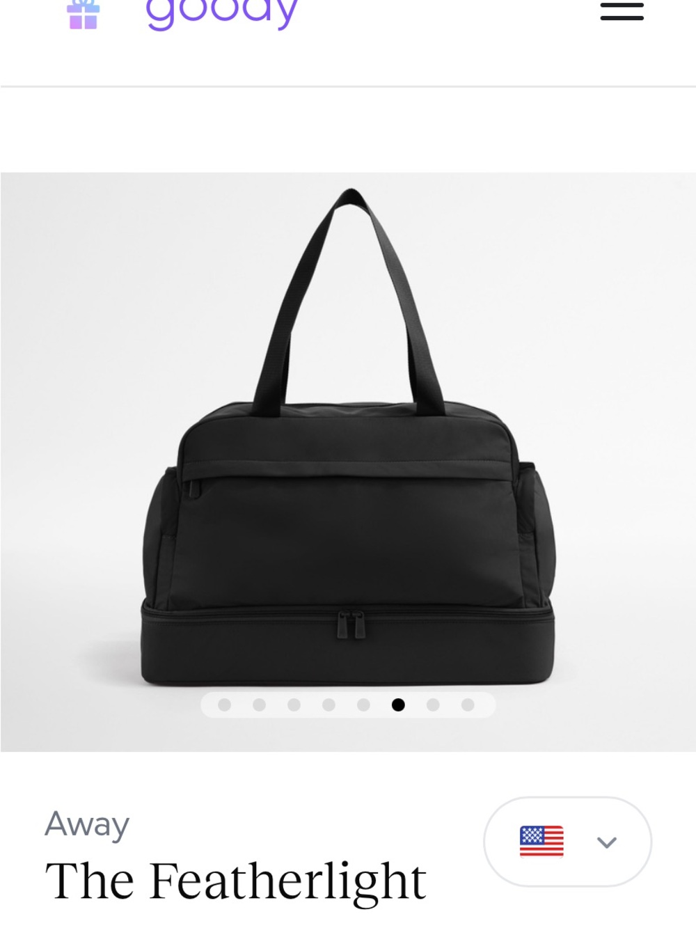 Away Featherlight Duffel Bag in Black